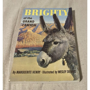 Vintage 1953 Brighty of the Grand Canyon Paperback Book